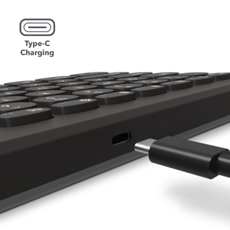 ZAGG Pro Keyboard 12 inch-Charcoal-UK (wireless charging on mat)