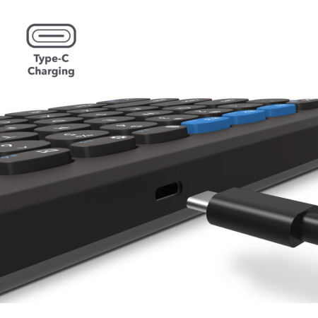 ZAGG Pro Keyboard Mid Size-Charcoal-Nordic (wireless charging on mat)