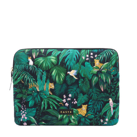 Casyx | SLVS-000020 | Casyx for MacBook | Fits up to size 13 /14 " | Sleeve | Deep Jungle | Waterproof