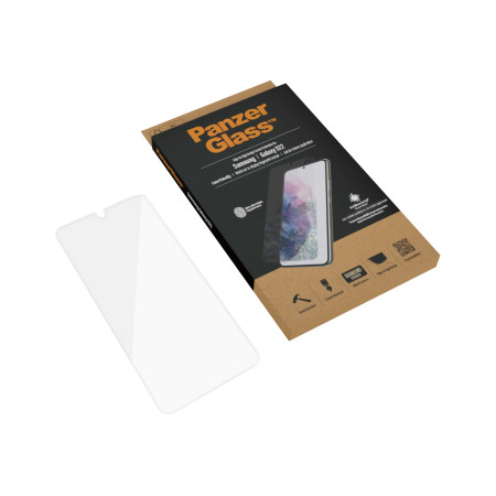 PanzerGlass | Samsung | Galaxy S22 | Tempered glass | Transparent | Case friendly. Compatible with ultrasonic fingerprint sensor