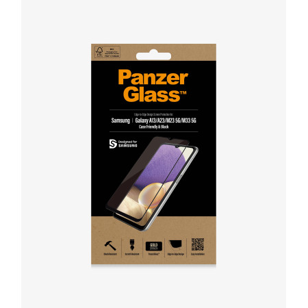 PanzerGlass | Screen protector | Samsung | Galaxy A13/M23 5G/M33 5G | Glass | Black | Case Friendly