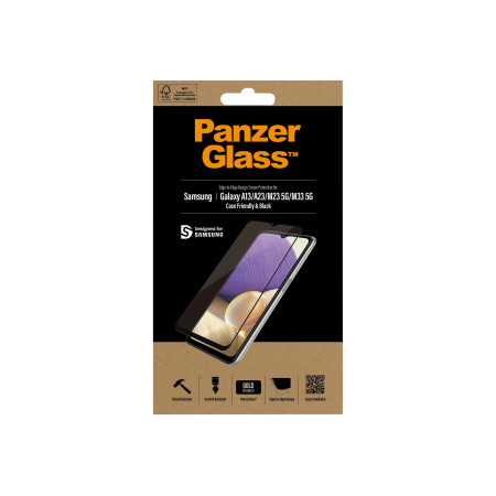 PanzerGlass | Screen protector | Samsung | Galaxy A13/M23 5G/M33 5G | Glass | Black | Case Friendly