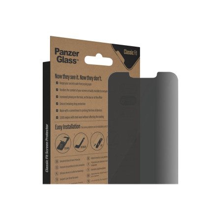 PanzerGlass | Screen protector | Apple | iPhone 14/13/13 Pro | Glass | Black | Classic Fit | Privacy