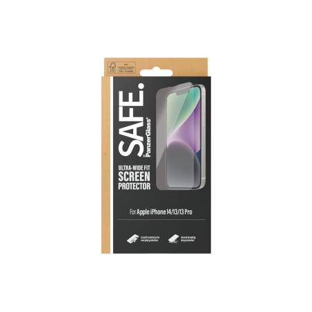 SAFE by PanzerGlass Screen Protector Apple iPhone 14 | 13 | 13 Pro | Ultra-Wide Fit | PanzerGlass