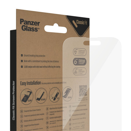 PanzerGlass | Screen protector | Apple | iPhone 14 Pro | Glass | Transparent | Classic Fit