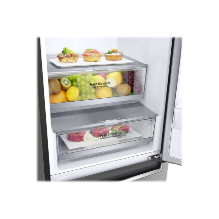 LG | Refrigerator | GBB72PZDMN | Energy efficiency class E | Free standing | Combi | Height 203 cm | No Frost system | Fridge ne