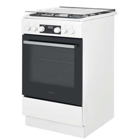 Whirlpool Cooker | WS5G8CHW/E/1 | Hob type Gas | Oven type Electric | White | Width 50 cm | LED | Depth 60 cm | 60 L