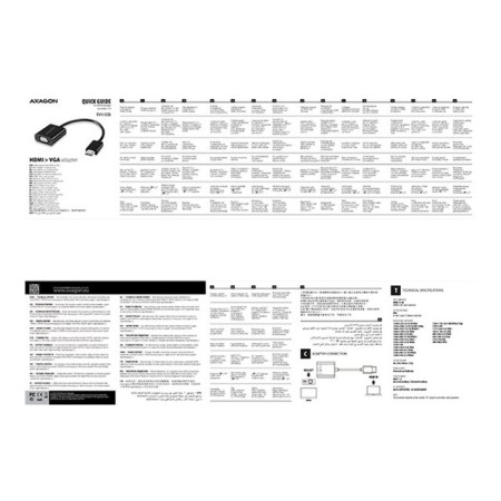 AXAGON | RVH-VGN, HDMI - VGA Reduction Adapter | 0.15 m