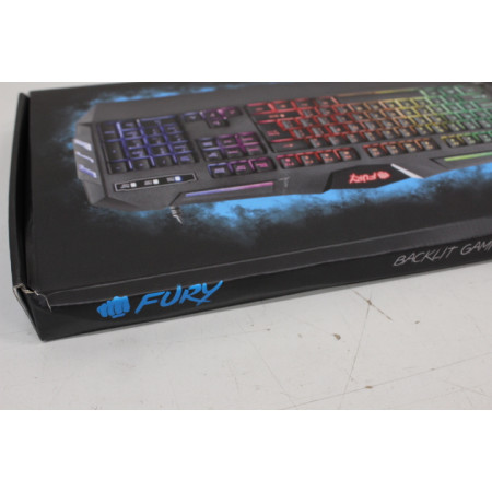 SALE OUT. FURY Spitfire Gaming Keyboard, US Layout, Wired, Black DAMAGED PACKAGING | Fury | Gaming Keyboard | Spitfire | Gaming 