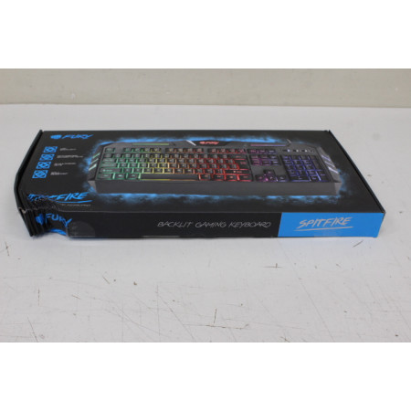 SALE OUT. FURY Spitfire Gaming Keyboard, US Layout, Wired, Black DAMAGED PACKAGING | Fury | Gaming Keyboard | Spitfire | Gaming 