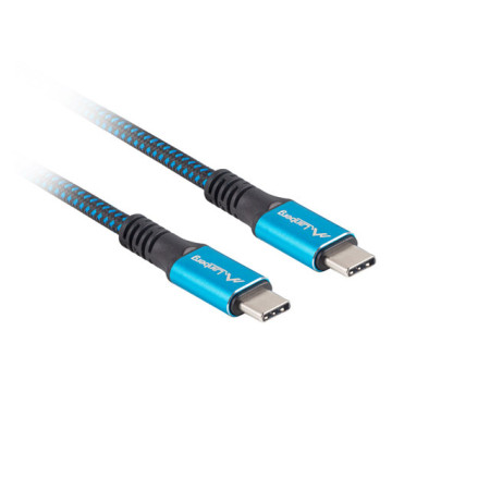 Lanberg | USB-C to USB-C Cable | Black/Blue | 1.2 m