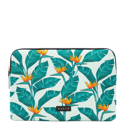 Casyx | SLVS-000008 | Casyx for MacBook | Fits up to size 13 /14 " | Sleeve | Birds of Paradise | Waterproof