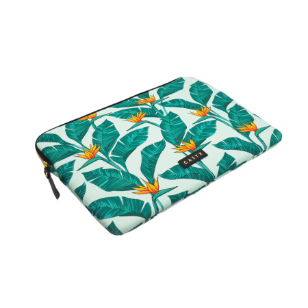 Casyx | SLVS-000008 | Casyx for MacBook | Fits up to size 13 /14 " | Sleeve | Birds of Paradise | Waterproof