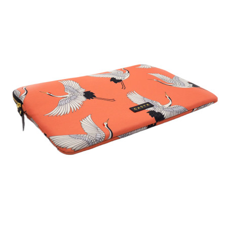 Casyx | SLVS-000006 | Casyx for MacBook | Fits up to size 13 /14 " | Sleeve | Coral Cranes | Waterproof