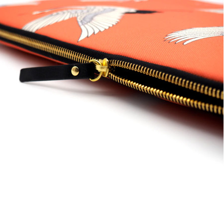 Casyx | SLVS-000006 | Casyx for MacBook | Fits up to size 13 /14 " | Sleeve | Coral Cranes | Waterproof