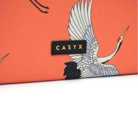 Casyx | SLVS-000006 | Casyx for MacBook | Fits up to size 13 /14 " | Sleeve | Coral Cranes | Waterproof