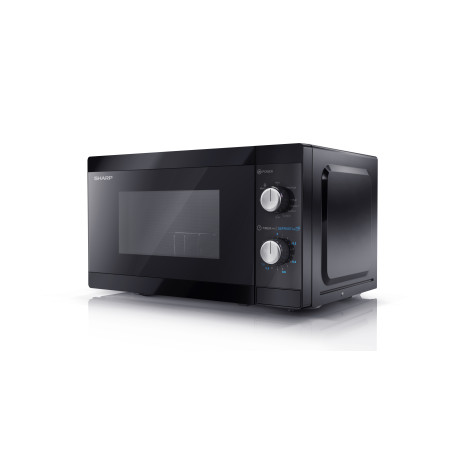 Sharp | Microwave Oven with Grill | YC-MG01E-B | Free standing | 800 W | Grill | Black