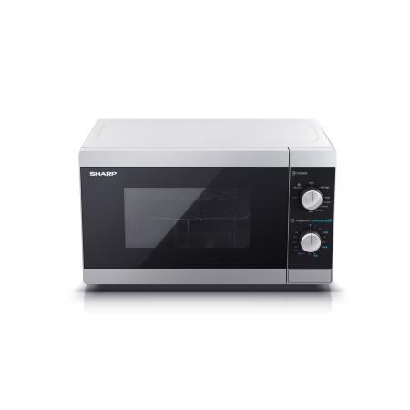 Sharp | Microwave Oven with Grill | YC-MG01E-S | Free standing | 800 W | Grill | Silver