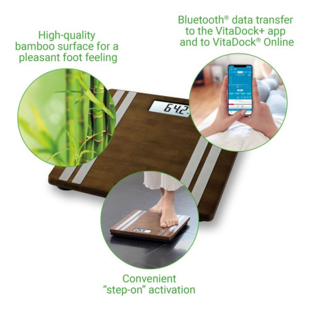 Medisana BS 552 connect bamboo body analysis scale