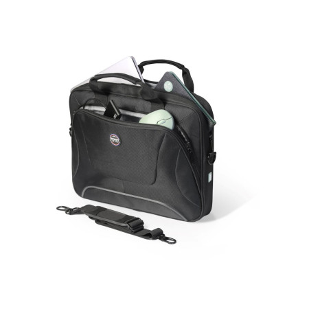 PORT DESIGNS | Courchevel | Fits up to size 15.6 " | Messenger - Briefcase | Black | Shoulder strap