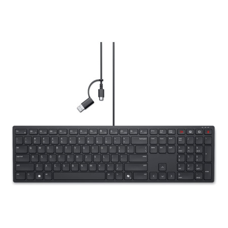 Dell | Collaboration Keyboard | KB525C | Keyboard | Wired | US (QWERTY) | Black | USB-C