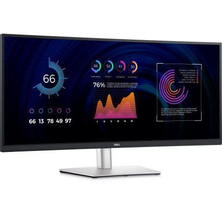 Dell | Ultrawide Curved Monitor | P3424WE | 34 " | IPS | WQHD | 21:9 | 60 Hz | 5 ms | 3440 x 1440 | 300 cd/m | HDMI ports quanti