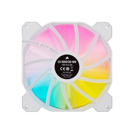 Corsair | 140mm White PWM Fan, Dual Fan Kit with Lighting Node CORE | iCUE SP140 RGB ELITE Performance | Case Fan