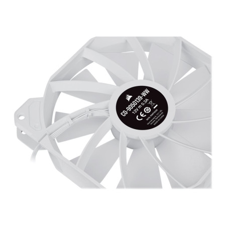 Corsair | 140mm White PWM Fan, Dual Fan Kit with Lighting Node CORE | iCUE SP140 RGB ELITE Performance | Case Fan