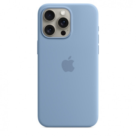 MT1Y3ZM/A iPhone 15 Pro Max Silicone Case with MagSafe, Winter Blue