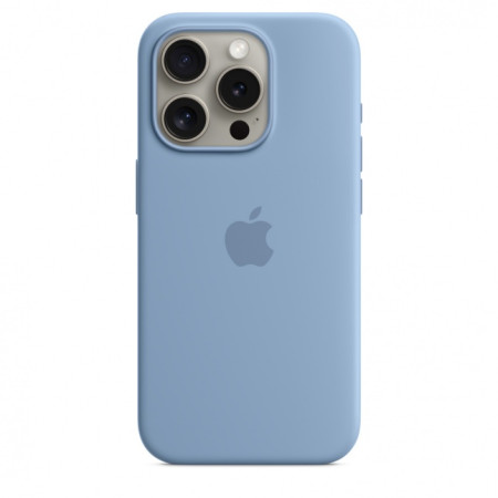 MT1L3ZM/A iPhone 15 Pro Silicone Case with MagSafe, Winter Blue