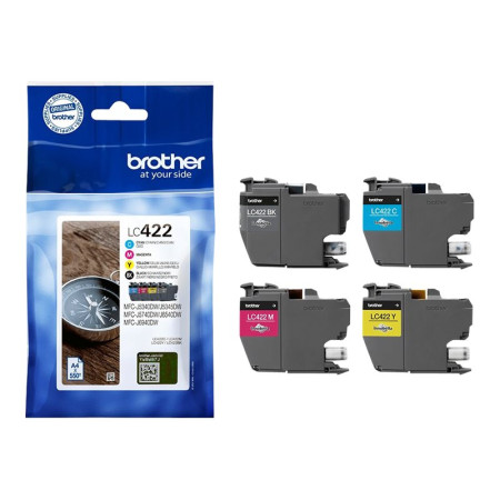 Brother LC422VAL | Ink Cartridge | Black, Cyan, Magenta, Yellow