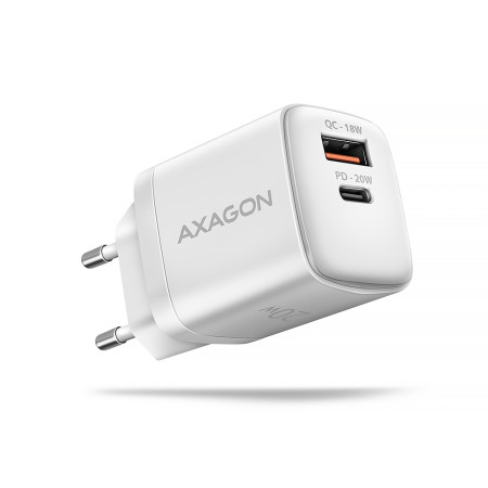 AXAGON Wallcharger 2x port (USB-A + USB-C), 20W | ACU-PQ20W