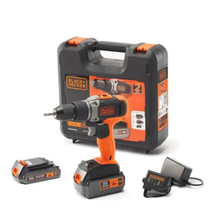 BLACK & DECKER | Cordless Drill/Driver with 2.0 Ah/4.0 Ah Battery | BCD003MEM2K-QW | 18 V | 2.0/4.0 Ah | Lithium