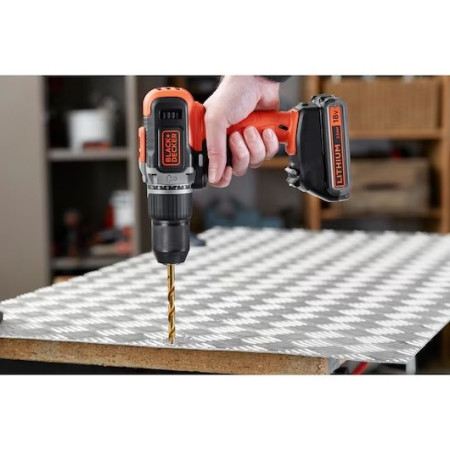 BLACK & DECKER | Cordless Drill/Driver with 2.0 Ah/4.0 Ah Battery | BCD003MEM2K-QW | 18 V | 2.0/4.0 Ah | Lithium