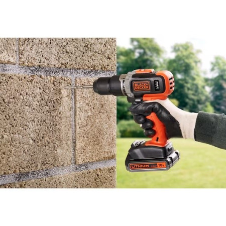 BLACK & DECKER | Cordless Drill/Driver with 2.0 Ah/4.0 Ah Battery | BCD003MEM2K-QW | 18 V | 2.0/4.0 Ah | Lithium