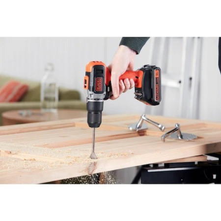 BLACK & DECKER | Cordless Drill/Driver with 2.0 Ah/4.0 Ah Battery | BCD003MEM2K-QW | 18 V | 2.0/4.0 Ah | Lithium