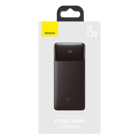 Baseus Bipow powerbank with display 10000mAh 15W (Overseas Edition) Black